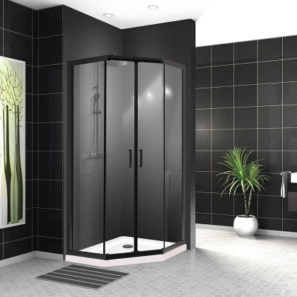 Душевой уголок BelBagno UNO-195-P-2-90-C-NERO Душевой уголок BelBagno UNO-195-P-2-90-C-NERO