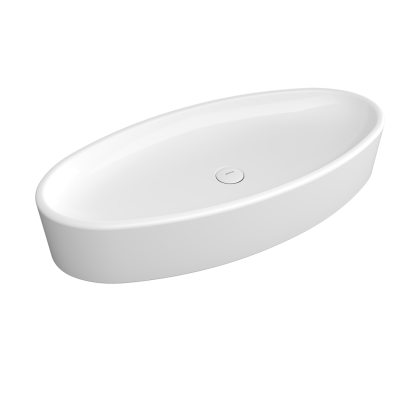 Раковина накладная Cortina Vessel, 850х400, без перелива, б/отв. смес., белый 1014-001-0125, шт