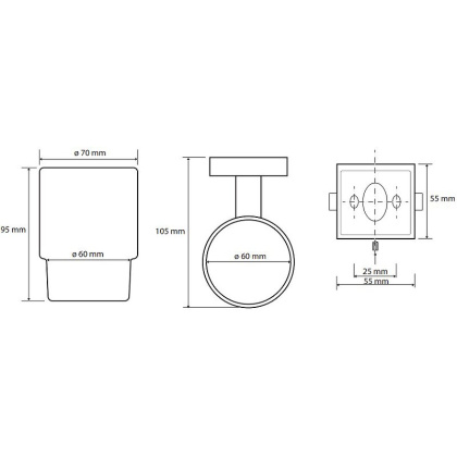 Держатель зубных щеток, стакан