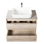 Тумба с раковиной подвесная BelBagno KRAFT 70 Rovere Nebrasca Nature, раковина белая Тумба с раковиной подвесная BelBagno KRAFT 70 Rovere Nebrasca Nature, раковина белая