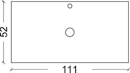 Столешница Calacatta прямая 111*52см