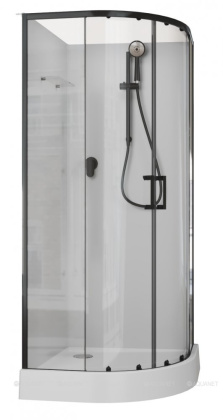 Душевая кабина Aquanet Passion EVO R black 90x90 набор 1