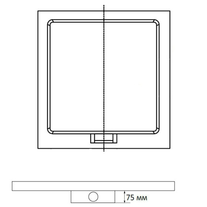 Душевой поддон  90*90*3 RGW STA-01 Черный/Квадрат   Душевой поддон  90*90*3 RGW STA-01 Черный/Квадрат