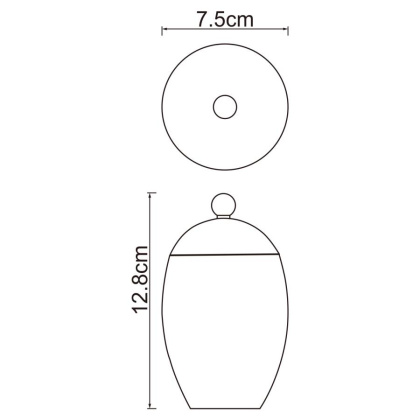 Косметическая емкость Ruwer, 7,5х12,8х7,5 см, хром, K-6779