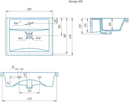 Раковина Kirovit Фостер 50