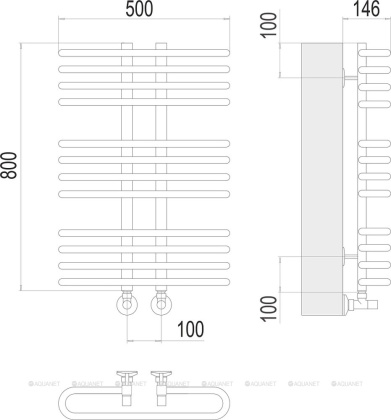 Полотенцесушитель Terminus Сахара П12 500х800 Полотенцесушитель Terminus Сахара П12 500х800