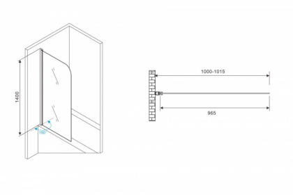 Шторка на ванну ABBER Ewiges Wasser AG52100