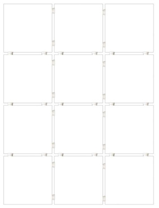 Плитка настенная 1146Н Конфетти белый блестящий,полотно 29,8х39,8 из 12 частей 9,8х9,8(96шт.0,922м2), м2