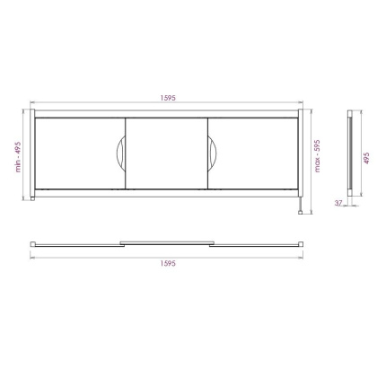 Экран под ванну Onika Лагуна 160 белый Экран под ванну Onika Лагуна 160 белый