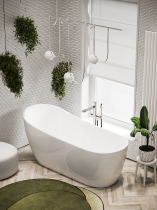 Ванна Perla акриловая отдельностоящая, арт. FB06 Ванна Perla акриловая отдельностоящая, арт. FB06