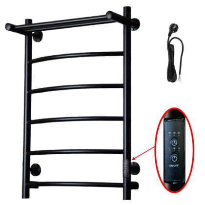 Полотенцесушитель Пэк сп 5 П 80х50 черный ВГП