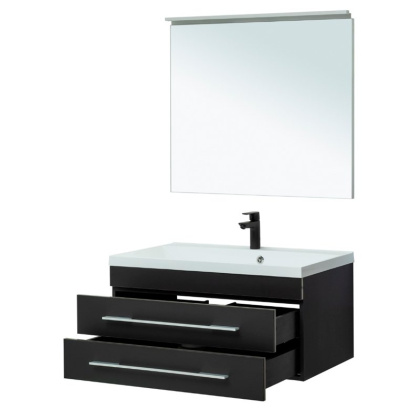 Мебель для ванной Aquanet Верона 90 New черный матовый