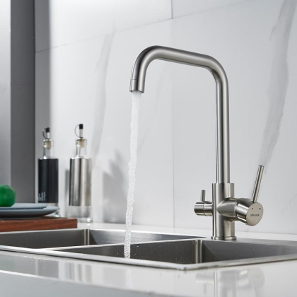 Смеситель для кухни со встроенным фильтром (краном) под питьевую воду Shevanik S228 S228L Смеситель для кухни со встроенным фильтром (краном) под питьевую воду Shevanik S228 S228L