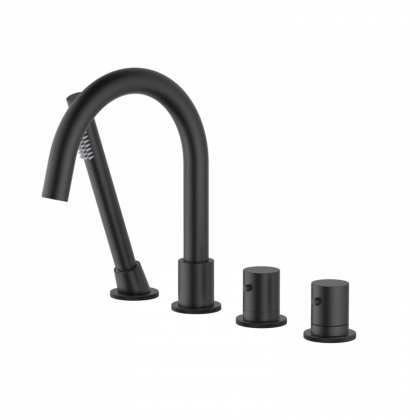 Смеситель на борт ванны Timo Saona 2330/03Y с термостатом, черный матовый