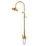DIAMOND-CD-03/24-Sw-N Душевая стойка со смесителем Исполнение: Золото 24 карат, Ручки: Swarovski Nero 