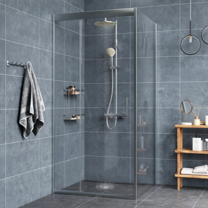 Комплект Ограждение Gem, 190х90х90 см, хром, WK90DJ