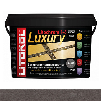 Затирка цементная LITOCHROM 3-15 C.40 антрацит
