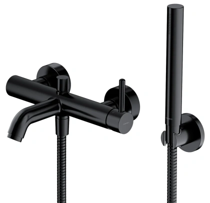Смеситель для ванны с душевым комплектом OMNIRES Y Y1231BL (черный)