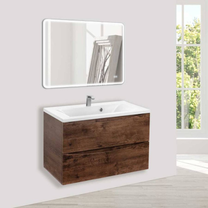 База под раковину Mia 800 подвесная, 2 выкатных ящика soft close, R.Wood