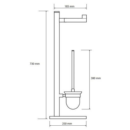 Стойка с держателем туалетной бумаги и ёршик, щётка белая Стойка с держателем туалетной бумаги и ёршик, щётка белая