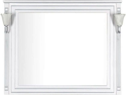 Зеркало Aquanet Паола 120 белый/серебро