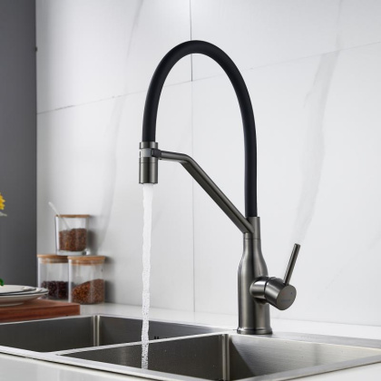 Смеситель для кухни с гибким изливом Shevanik S343T-3 Смеситель для кухни с гибким изливом Shevanik S343T-3