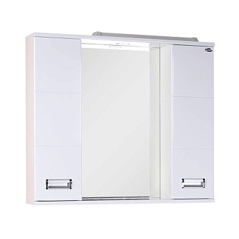 Шкаф-зеркало Onika Балтика 80 белый, с подсветкой