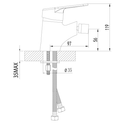 Смеситель Lemark Luna LM4108C для биде Смеситель Lemark Luna LM4108C для биде