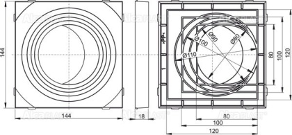 Вставка для водосточной трубы универсальная – серый Вставка для водосточной трубы универсальная – серый