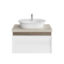 Тумба с раковиной Kerama Marazzi Modula 80 см MO.80.1+1\WHT глянцевый белый