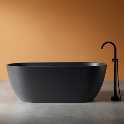 Ванна из искусственного камня ABBER Frankfurt AM9941B черная матовая Ванна из искусственного камня ABBER Frankfurt AM9941B черная матовая