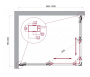 LUCE-AH-2-120/90-C-Cr Душевой уголок, Условный размер, мм:1200x900x1950 Габариты с диапазоном регулировок, мм:(1185-1200)x(885-900)  LUCE-AH-2-120/90-C-Cr Душевой уголок, Условный размер, мм:1200x900x1950 Габариты с диапазоном регулировок, мм:(1185-1200)x(885-900)