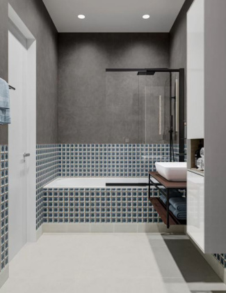 Плинтус Про Чементо серый светлый матовый 60x9,5x0,9