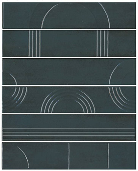 Панно Мажорель зелёный тёмный глянцевый (из 6 частей 6х28,5) 36x28,5x1 Панно Мажорель зелёный тёмный глянцевый (из 6 частей 6х28,5) 36x28,5x1