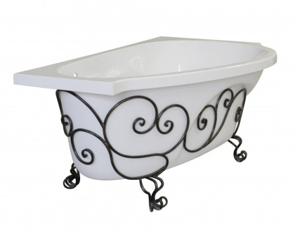 Кованая подставка для ванны "Грация" левая (патина)