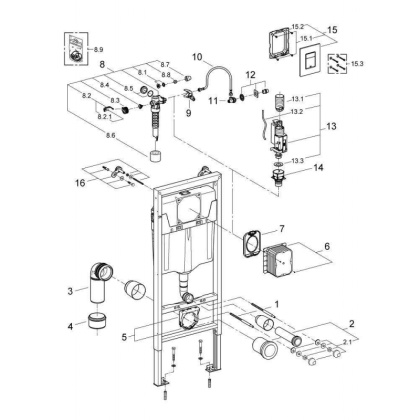 Инсталляция для унитаза подвесного стандартная комплект Grohe Rapid SL (38772001) Инсталляция для унитаза подвесного стандартная комплект Grohe Rapid SL (38772001)