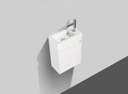 Тумба с раковиной подвесная с дверкой BelBagno PIETRA MINI 40-L Stucco Cemento, раковина белая Тумба с раковиной подвесная с дверкой BelBagno PIETRA MINI 40-L Stucco Cemento, раковина белая
