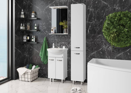 Пенал Onika Коралл 30 напольный, белый, универсальный