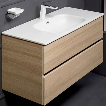 Тумба без раковины Vallessi 100*46cm LIGHT OAK мат. 2 полки 837-100-L Boheme