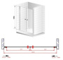 ELENA-W-B-2-140-C-Cr Душевая дверь