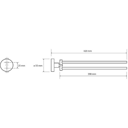 Полотенцедержатель Bemeta White 104204194 поворотный Белый матовый