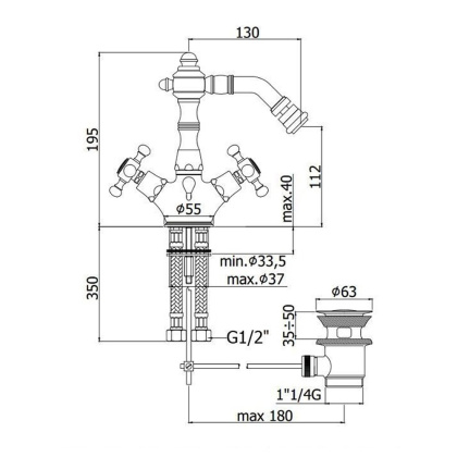 Смеситель для биде Paffoni Belinda FBLV135BR