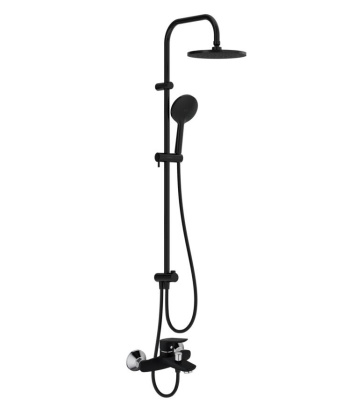 408771430 Origin Bit, набор 2 в 1: смес.  Для ванны/душа, душ система, шт, Черный.