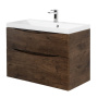 Тумба с раковиной подвесная BelBagno MARINO-H60 90 Rovere Nature, раковина белая Тумба с раковиной подвесная BelBagno MARINO-H60 90 Rovere Nature, раковина белая