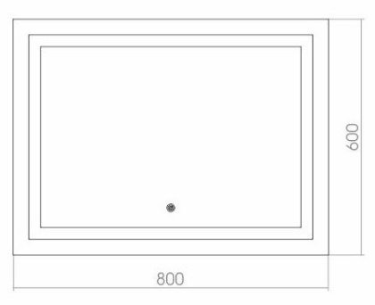 Зеркало Creto Amelia 80х60