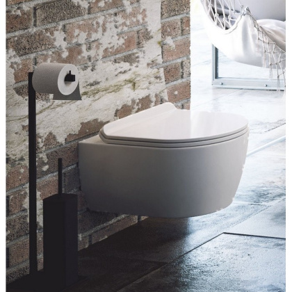 Ершик напольный с бумагодержателем EXCELLENT Riko (черный) Ершик напольный с бумагодержателем EXCELLENT Riko (черный)