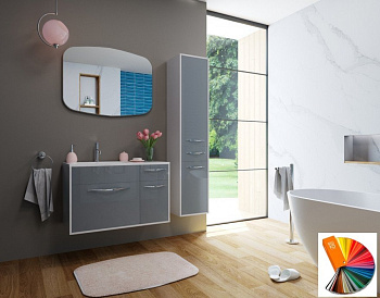 Тумба подвесная под умывальник Barcelona 900х450 правосторонняя 2 ящика 1 дверь (ШхГхВ) 898х446х607