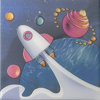 Керамический декор VT\A379\5009 Космос синий (20см*20см*6,9мм) (10шт/0,4м2) Космос 1, шт.