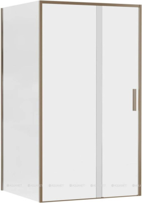 Боковая стенка Aquanet Pleasure Evo 100 AE65-F100-GBT профиль золото-никель браш, прозрачное стекло