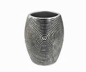 Стакан для зубных щеток Eider, 8х10х7 см, цвет серебро, K-33328